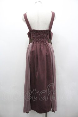 画像2: axes femme / サイドベルトプリーツジャンパースカート  ボルドー I-26-02-01-060-AX-OP-SA-ZI