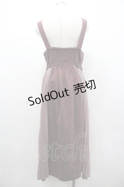 画像2: axes femme / サイドベルトプリーツジャンパースカート  ボルドー I-26-02-01-060-AX-OP-SA-ZI