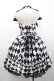 画像2: ATELIER PIERROT / Batwing Waltz ドレス  黒Ｘ白 I-26-02-01-061-EL-OP-SA-ZI (2)