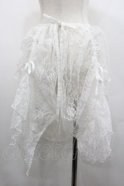 画像2: axes femme kawaii / レースドロストオーバースカート  白 I-26-02-01-007-AX-SK-SA-ZI