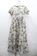 画像1: PINK HOUSE / レースペーパープリントワンピース  グレー I-26-02-01-064-LO-OP-SA-ZI (1)