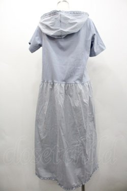 画像2: PINK HOUSE / ハートプリントフードワンピース  青 I-26-02-01-065-LO-OP-SA-ZI