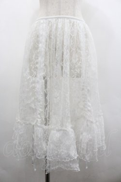 画像3: axes femme kawaii / レースドロストオーバースカート  白 I-26-02-01-007-AX-SK-SA-ZI
