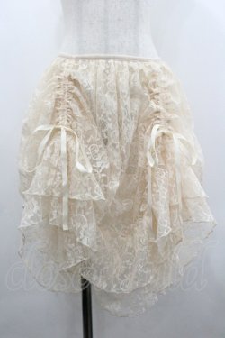 画像1: axes femme kawaii / レースドロストオーバースカート  生成り I-26-02-01-008-AX-SK-SA-ZI