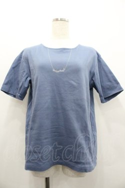 画像1: INGEBORG / インゲボルグチャーム刺繍カットソー 4(11号) ブルー I-26-02-01-072-LO-TO-SA-ZI