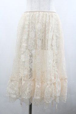 画像3: axes femme kawaii / レースドロストオーバースカート  生成り I-26-02-01-008-AX-SK-SA-ZI