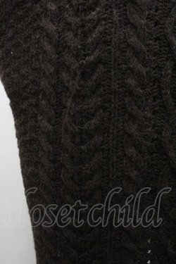 画像3: INGEBORG / ケミカルレースコンビアラン編ニットベスト  ブラウン I-26-02-01-075-LO-TO-SA-ZI