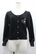 metamorphose / リボンスワン刺繍ニットカーディガン  黒Ｘゴールド I-26-02-01-076-ME-TO-SA-ZI