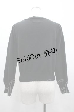 画像2: metamorphose / リボンスワン刺繍ニットカーディガン  黒Ｘゴールド I-26-02-01-076-ME-TO-SA-ZI