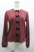 Rojita / フロントリボンカーディガン  ボルドーＸ黒 I-26-02-01-078-LO-TO-SA-ZI