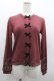 画像1: Rojita / フロントリボンカーディガン  ボルドーＸ黒 I-26-02-01-078-LO-TO-SA-ZI (1)