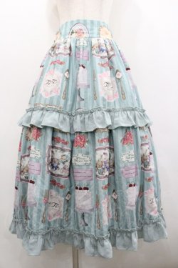 画像1: axes femme kawaii / ティティ×ベアファミリースカート  サックス I-26-02-01-009-AX-SK-SA-ZI