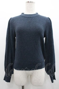 画像1: Amavel / Monogram Vintageラメニットトップス  ネイビー I-26-02-01-080-CA-TO-SA-ZI