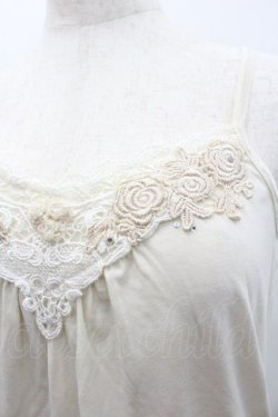 画像3: axes femme / 胸元レースキャミトップス  生成り I-26-02-01-084-AX-TO-SA-ZI