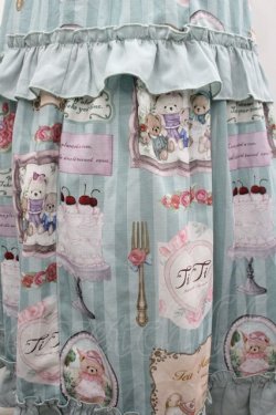 画像3: axes femme kawaii / ティティ×ベアファミリースカート  サックス I-26-02-01-009-AX-SK-SA-ZI