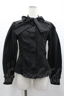 画像1: Swankiss / リボンタイデザインブラウス  黒 I-26-02-01-086-CA-BL-SA-ZI