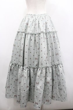 画像2: axes femme kawaii / ハートドット柄ティアードスカート  ミント I-26-02-01-010-AX-SK-SA-ZI