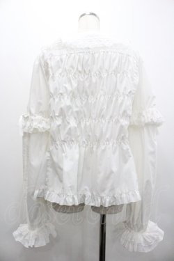 画像2: metamorphose / 【プラスサイズ】袖取り外し丸襟ブラウス 2 白 I-26-02-01-095-ME-BL-SA-ZI