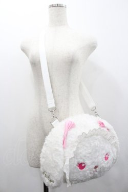 画像1: BABY,THE STARS SHINE BRIGHT / うさくみゃちゃんのおかおBag  白 I-26-02-01-100-BA-BG-TE-ZI