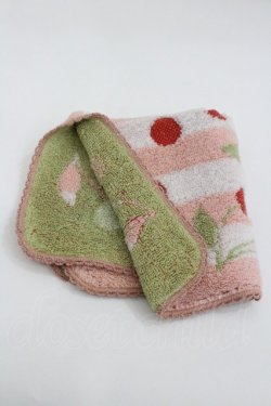 画像2: PINK HOUSE / ボーダーチェリーハンドタオル  ピンクＸ赤 I-26-02-01-113-LO-ZA-SA-ZI