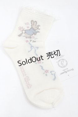 画像2: Innocent World / ピーターラビット  クルー丈ソックス  キナリ×サックス I-26-02-01-117-IW-ZA-SA-ZI