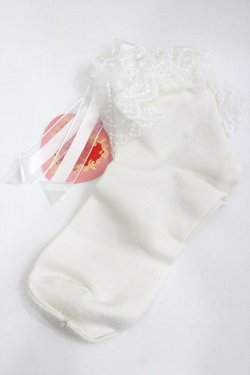 画像2: BABY,THE STARS SHINE BRIGHT / チュールレースクルー丈ソックス  白 I-26-02-01-118-BA-ZA-SA-ZI