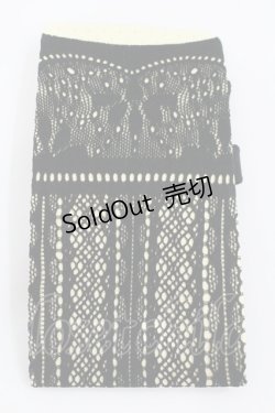 画像2: MARBLE / 編みタイツ  黒 I-26-02-01-124-GO-ZA-SA-ZI