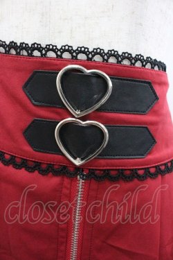 画像3: DearMyLove / バックルハートジップスカパン 5L ボルドー I-26-02-01-021-0-PA-SA-ZI