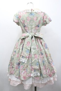 画像2: Angel's Heart / くまBOX総柄半袖ワンピース M グリーン I-26-02-01-025-EL-OP-SA-ZI