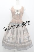 ALICE and the PIRATES / Fleeting moments〜月下の不思議な珈琲店〜柄ジャンパースカートI  ブラウン I-26-02-01-032-PA-OP-SA-ZI