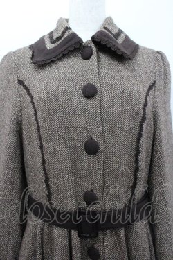 画像2: Innocent World / ヘリンボーンコートドレス  ブラウン I-26-02-06-037-IW-CO-SA-ZI