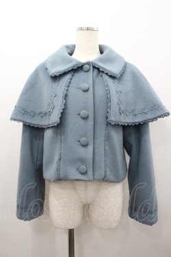 画像1: axes femme kawaii / ケープ付ショートコート  サックス I-26-02-06-042-AX-CO-AS-ZI