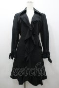INGEBORG / フリルスプリングコート 13号 ブラック I-26-02-06-043-LO-CO-SA-ZI