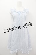 MILK / ビバ・ギンガムドレス  サックス I-26-02-06-053-ML-OP-SA-ZI