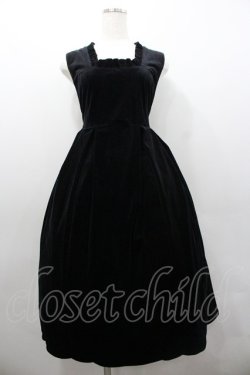 画像1: Physical Drop / 別珍ノースリーブワンピース  黒 I-26-02-06-063-LO-OP-SA-ZI