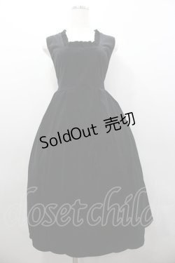 画像1: Physical Drop / 別珍ノースリーブワンピース  黒 I-26-02-06-063-LO-OP-SA-ZI