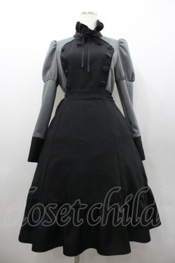 画像1: MIHO MATSUDA / ワンピース・シセロ  黒ｘグレー I-26-02-06-064-GO-OP-HR-ZI