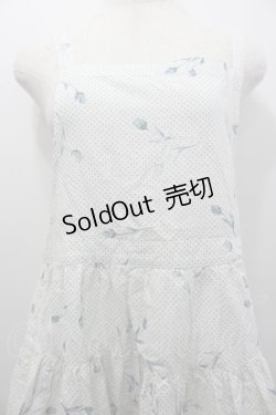 画像2: PINK HOUSE / 水玉チューリップエプロンドレス  ホワイト×ブルー I-26-02-06-066-LO-OP-SA-ZI