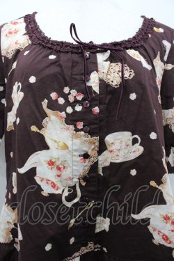 画像2: PINK HOUSE / ティーカップptチュニックワンピース  ブラウン I-26-02-06-067-LO-OP-SA-ZI