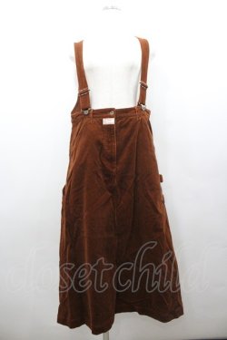 画像1: PINK HOUSE / コーデュロイジャンパースカート  ブラウン I-26-02-06-068-LO-OP-SA-ZI