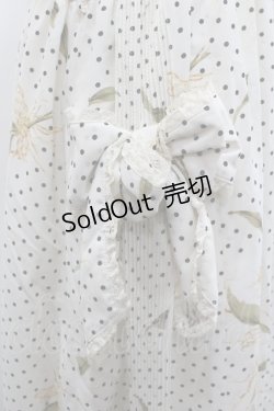 画像3: INGEBORG / 百合&ドット柄半袖ワンピース  アイボリー I-26-02-06-069-LO-OP-SA-ZI