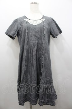 画像1: PINK HOUSE / ダンガリー半袖ワンピース  シャンブレー I-26-02-06-071-LO-OP-SA-ZI