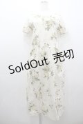 INGEBORG / 花柄半袖カットソーワンピース  アイボリー I-26-02-06-072-LO-OP-SA-ZI
