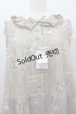 画像2: PINK HOUSE / メリーゴウランドプリントノースリーブワンピース  モカ I-26-02-06-079-LO-OP-SA-ZI