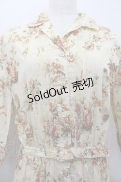 画像2: INGEBORG / 花柄ベルト付き5分袖ワンピース  キナリ I-26-02-06-080-LO-OP-SA-ZI
