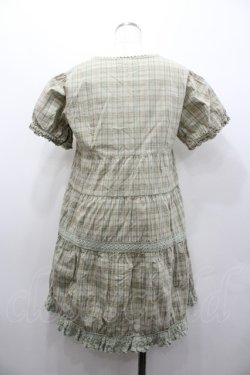 画像4: PINK HOUSE / 胸下切替チェック柄半袖チュニック  グリーン I-26-02-06-083-LO-BL-SA-ZI