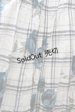 画像2: INGEBORG / チェック&花柄スカート 13号 アイボリー×ブラック×ブルー I-26-02-06-087-LO-SK-SA-ZI