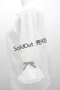画像3: axes femme kawaii / レース重ね半袖ブラウス  白 I-26-02-06-001-AX-BL-AS-ZI