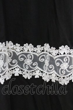 画像3: MARBLE / レース飾りティアードロングスカート  黒 I-26-02-06-092-GO-SK-AS-ZI