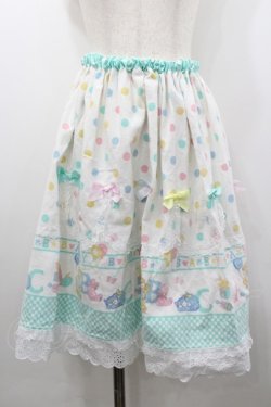 画像1: Nile Perch / BABYスカート  白Ｘカラフル I-26-02-06-093-LO-SK-SA-ZI